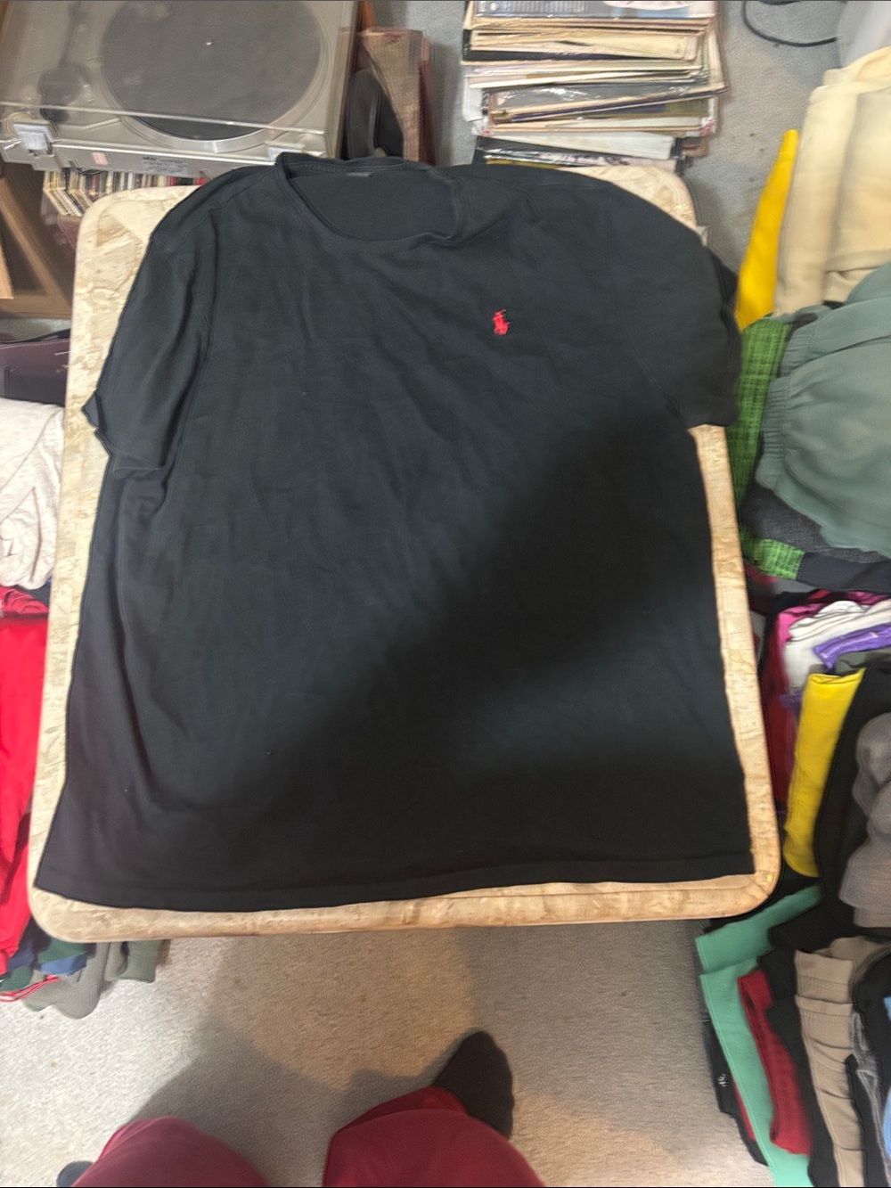 Polo by Ralph Lauren Black Short Sleeve Tee with Red Pony